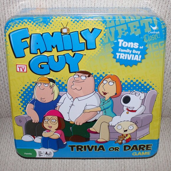 3/$77❤️new sealed FAMILY GUY Trivia Or Dare Board Game Collectors Tin Box - Picture 1 of 6
